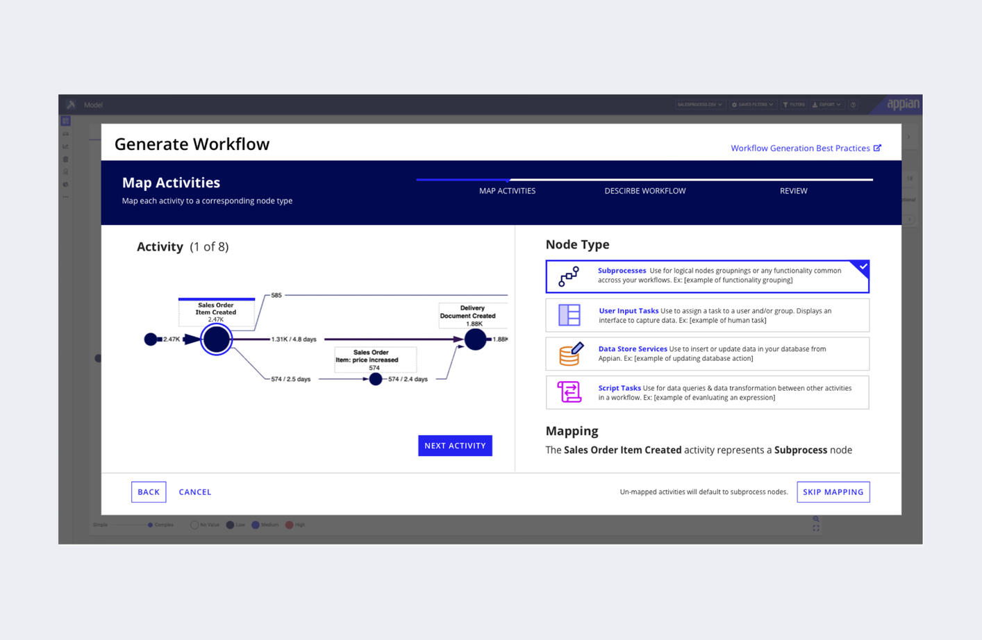 Workflow Generator - Activity Focus